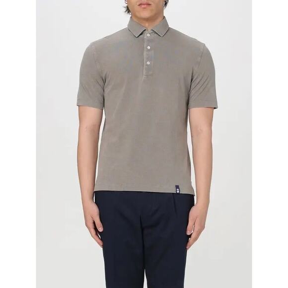 Drumohr Men’s Polo Short Sleeve Shirt Gray Size XXL